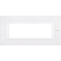 Рамка Bticino Axolute Квадрат Белое стекло 6 модулей HA4806VBB