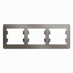 Рамка Schneider Electric Glossa Платина 3 поста горизонтальная GSL001203