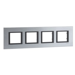 Рамка Schneider Electric Unica Class Серебристый алюминий 4 поста MGU68.008.7A1