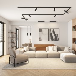 DK6210-BK Трековый светильник IP 20, 15 Вт, GU10, черный, алюминий