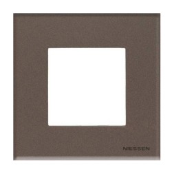 Рамка ABB Zenit Кофейное стекло 1 пост 2CLA227100N3701 N2271 CC