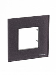 Рамка ABB Zenit Кофейное стекло 1 пост 2CLA227100N3701 N2271 CC