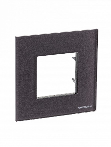 Рамка ABB Zenit Кофейное стекло 1 пост 2CLA227100N3701 N2271 CC