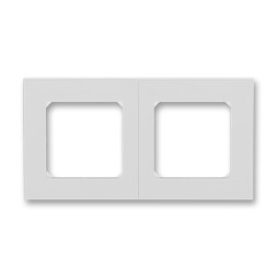 Рамка ABB Levit Серый / Белый 2 поста 2CHH015020A6016 3901H-A05020 16W
