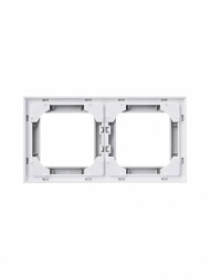 Рамка ABB Levit Серый / Белый 2 поста 2CHH015020A6016 3901H-A05020 16W