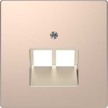 Центральная накладка Merten D-Life шампань для розетки 2-ной RJ45 MTN4522-6051