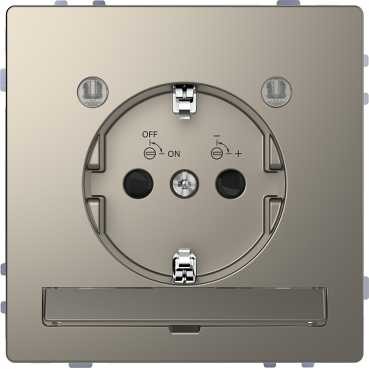 Розетка Merten D-Life никель 16а с з/к и led модулем MTN2304-6050