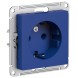 РОЗЕТКА с заземлением, 16А, механизм, быстрозажим. клем., АКВАМАРИН Schneider Electric Art Gallery GAL001143S