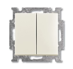 Механизм переключателя ABB Basic 55 слоновая кость двухклавишный 1-полюсного выключателя с клавишей 2CKA001012A2148 2006/5 UC-92-507