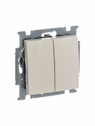 Механизм переключателя ABB Basic 55 слоновая кость двухклавишный 1-полюсного выключателя с клавишей 2CKA001012A2148 2006/5 UC-92-507