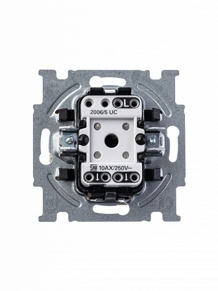 Механизм переключателя ABB Basic 55 слоновая кость двухклавишный 1-полюсного выключателя с клавишей 2CKA001012A2148 2006/5 UC-92-507