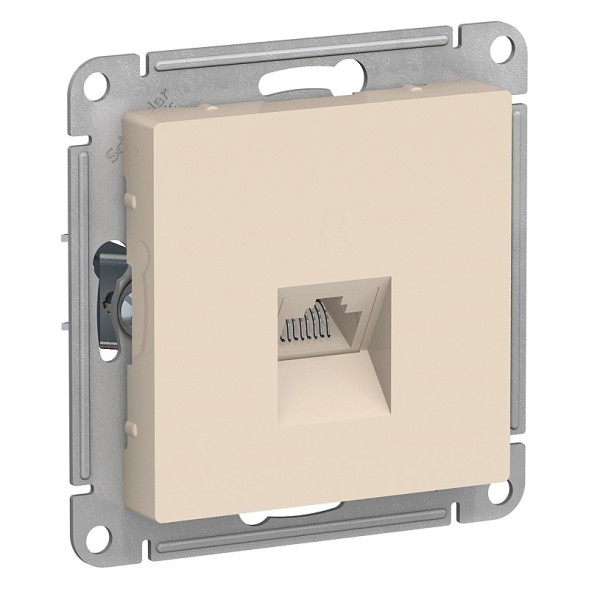 Розетка компьютерная RJ45 Schneider Electric Atlasdesign Бежевый кат. 5Е, механизм ATN000283