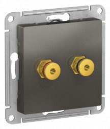 Аудиорозетка двойная Schneider Electric Atlasdesign Сталь ATN000987