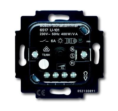 Механизм светорегулятора ABB Busch-Jaeger для ламп накаливания 60-600 Вт/ВА 2CKA006515A0840 2250 U-507