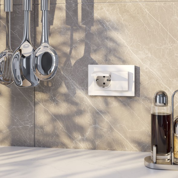 Розетка двойная влагозащ. с зазем. с защит. крышками и шторками (белый) Werkel W1172201