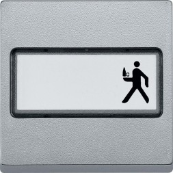 Клавиша Merten M-серия алюминий 1-я, с полем для надписи, SYSTEM M MTN433360