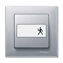 Клавиша Merten M-серия алюминий 1-я, с полем для надписи, SYSTEM M MTN433360