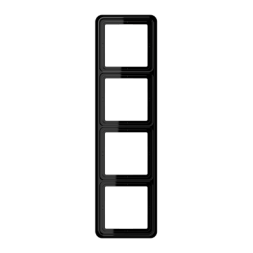 Рамка Jung CD 500 Черный 4 поста CD584SW