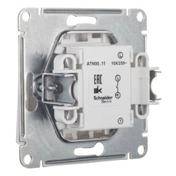 1-клавишный ВЫКЛЮЧАТЕЛЬ, 10АХ, механизм, быстрозажим. клем., АЛЮМИНИЙ Schneider Electric Art Gallery GAL000311S