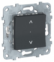 Выключатель Schneider Electric Unica Studio Антрацит Wiser управление жалюзи NU550854