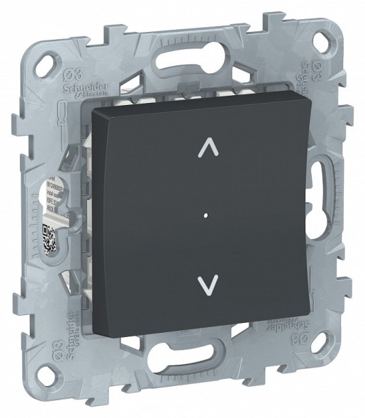 Выключатель Schneider Electric Unica Studio Антрацит Wiser управление жалюзи NU550854