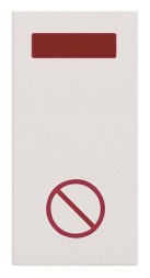 Светосигнализатор ABB Zenit альпийский белый с LED лампой Не беспокоить одномодульный 2CLA218040N1101 N2180.4 BL