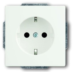 Розетка ABB белый бархат SCHUKO 16А 250В с защитными шторками 2CKA002013A5373 20 EUCKS-884-500