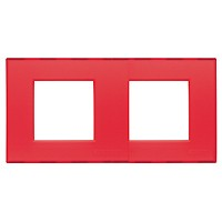 N4802/2RJ LivingLight Рамка на 2+2 модуля Желе красное Bticino