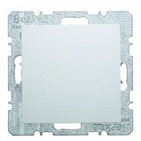 Заглушка Berker S.1 полярная белизна, с блеском с центральной панелью 10098989