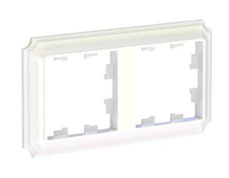 ATN100402 2-постовая РАМКА ЖЕМЧУГ, AtlasDesign Antique Schneider Electric