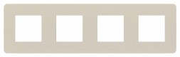 Рамка Schneider Electric Unica Studio Color Шампань / белый 4 поста NU280824