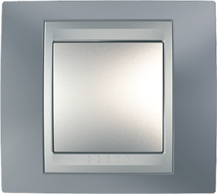Рамка Schneider Electric Unica Top Серый / Алюминий 1 пост MGU66.002.097