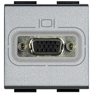 Разъем HD15 Bticino LivingLight Air Алюминий NT4282