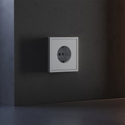 Накладка для розетки с заземлением, S70 (серый)