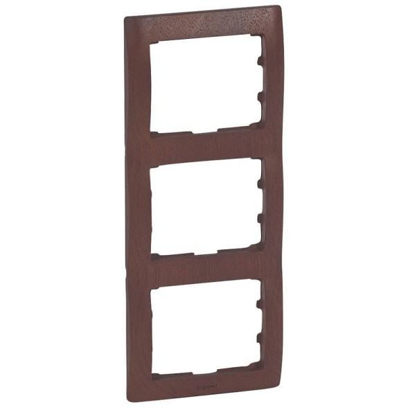 Рамка Legrand Galea Life Красное дерево 3 поста вертикальная 771987