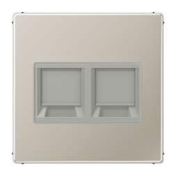 Крышка Jung LS серия Нержавеющая сталь для модульных гнёзд UMA-CAT6A ES1969-2WE