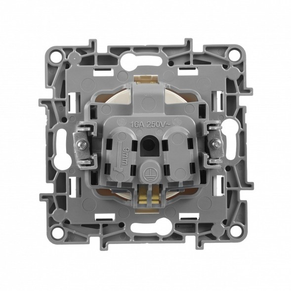 Розетка Legrand Etika слоновая кость 2К+З со шторками - немецкий стандарт - 16 А - 250 В~ 672322