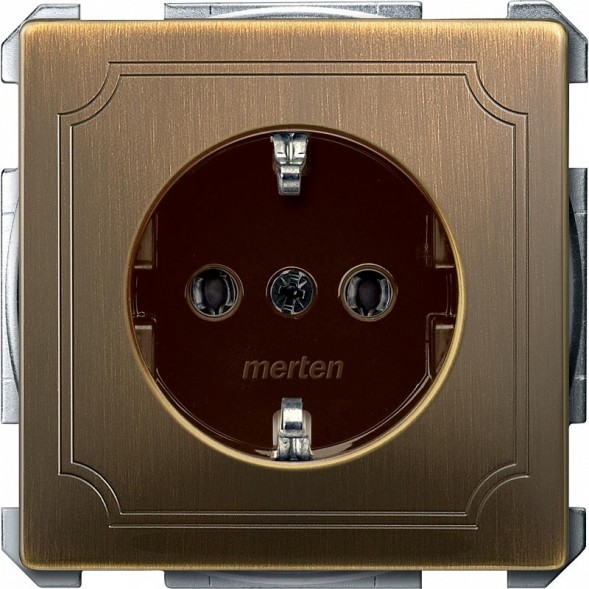 Механизм розетки Merten Artec без шторок с заземленным контактом MTN2401-4143