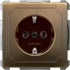 Механизм розетки Merten Artec без шторок с заземленным контактом MTN2401-4143