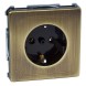 Механизм розетки Merten Artec без шторок с заземленным контактом MTN2401-4143
