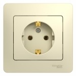 Розетка с заземлением, 16А, в сборе Schneider Electric Glossa Бежевый GSL000242