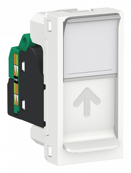 Розетка компьютерная RJ45 Schneider Electric Unica Modular Белый 1очная, кат. 5е UTP, 1 Модуль NU341018