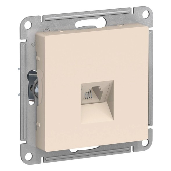 Розетка телефонная RJ11 Schneider Electric Atlasdesign Бежевый механизм ATN000281