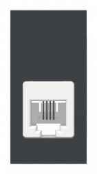 Розетка телефонная RJ12 Schneider Electric Unica Modular Антрацит 1очная, 1 Модуль NU349154