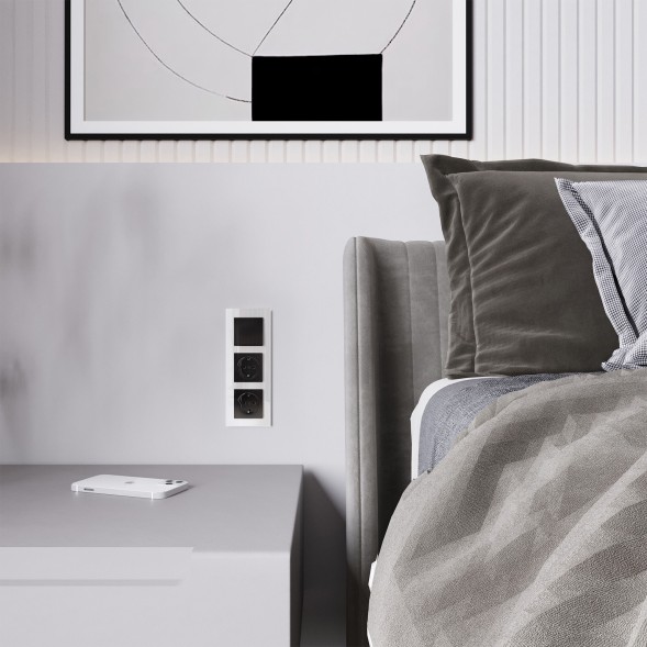 Выключатель одноклавишный (черный акрил) Werkel W1110048