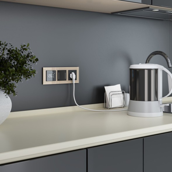 Умный сенсорный терморегулятор для теплого пола черный Werkel W1151208