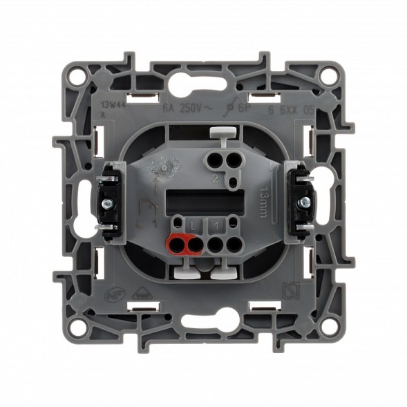 Выключатель Legrand Etika белый без фиксации (кнопка) с НО/НЗ контактом 6 A 250 В~ 672214