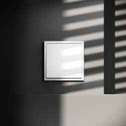 Перекрестный переключатель встраиваемый VOLTUM S70 одноклавишный 10А, (белый глянцевый)