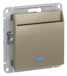 Выключатель AtlasDesign карточный, шампань Schneider Electric ATN000567