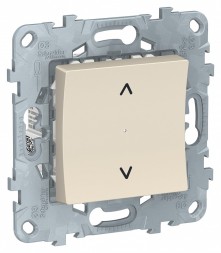 Выключатель Schneider Electric Unica Studio Бежевый Wiser управление жалюзи NU550844